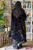 Mara Luxury Faux Fur Long Coat Black 